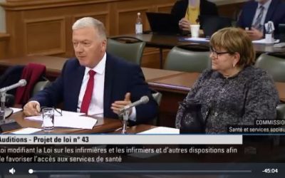 Consultations particulières et auditions publiques sur le projet de loi n° 43