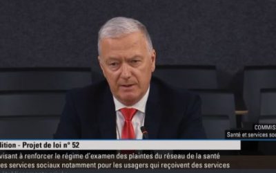 Loi visant à renforcer le régime d’examen des plaintes du réseau de la santé et des services sociaux notamment pour les usagers qui reçoivent des services des établissements privés
